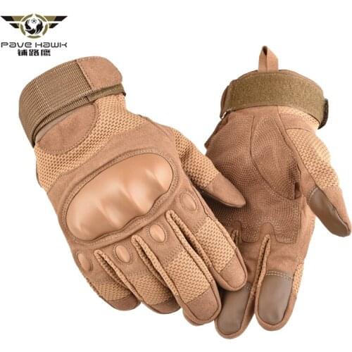 Touch Screen Tactical Gloves Military Hard Knuckle Gloves Men Army Shooting Combat Paintball Camo PU Leather Full Finger Gloves
