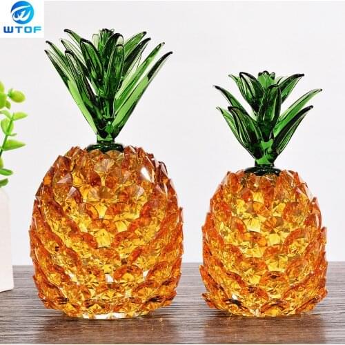 Home Decoration Crystal Ornaments Ruyi Pineapple Crystal Pineapple Porch Wine Cabinet Artificial Crystal Lucky Decoration Gift