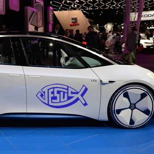 EmpireYing 3 Sizes 8 Colors Devotional Faith Jesus Fish Christian Cross Believer Car Sticker Motorcycle Door Styling Vinyl Decal