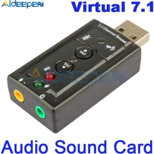 Mini USB 2.0 12Mbps External 7.1 Channel Audio Sound Card Adapter For PC Computer Windows 2000/XP/Server/2003/Vista/Linux/Mac