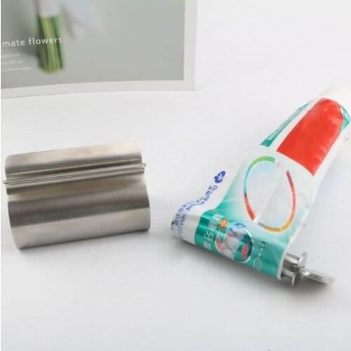 Stainless Steel Rolling Tube Toothpaste Squeezer Dispenser Wringer Easy Squeeze