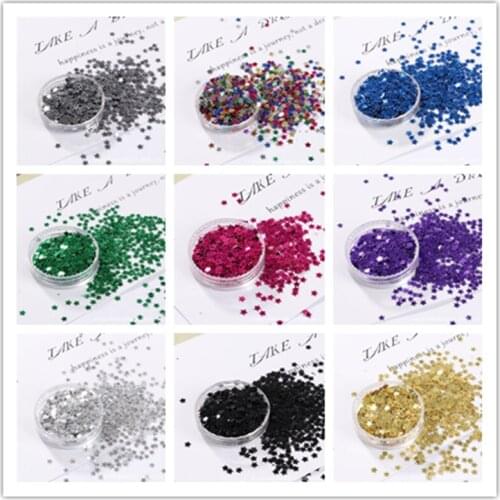 10g/Pack 3mm 4mm 5mm Five-Point Star Glitter Sequins 3D Nail Art PVC Paillettes DIY Wedding Tailor Craft Lentejuelas Accessories