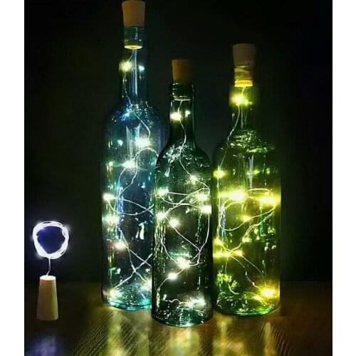 15 LED DIY Cork Light String Wine Bottle Stopper Copper Fairy Metal Strip Wire Halloween Christmas Wedding Party Decoration