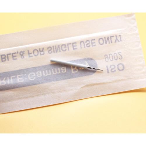 200pcs Eyebrow Microblading Shading 3 Round Needles Permanent Makeup Needle For Fog Eyebrow Microblading Shading Manual Pen