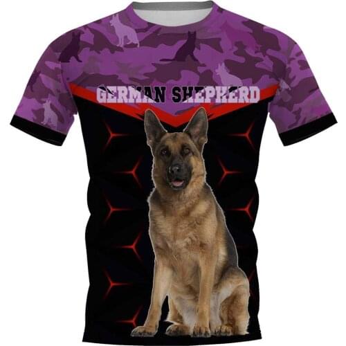 CLOOCL German Shepherd 3D T-shirts 9 Varieties Pet Dog Creativity Tees Short Sleeve Men Clothing Women TShirt DIY Harajuku Tops