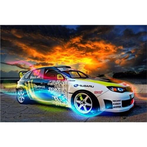 5D Diy Diamond Painting Diamond Inlaid Handsome Racing Luxury Car Diamond Embroidery Rhinestone Picture Mosaic Home Decoration