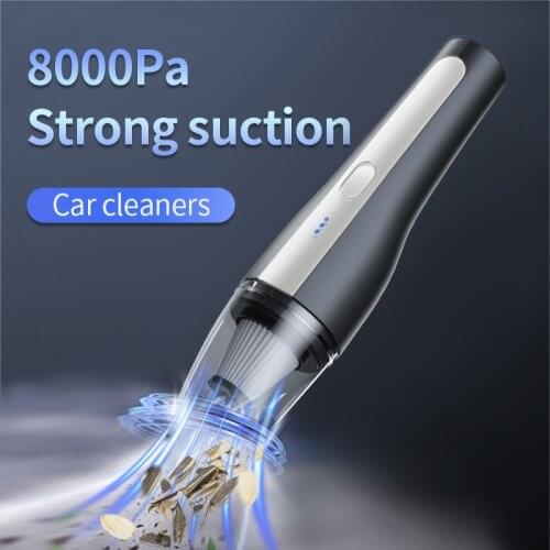 Cordless Car Vacuum Cleaner Portable Mini Aspirador Aspiradora De Mano Auto Household Cleaning Tools 120W 8000pa Strong Suction