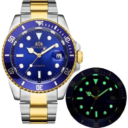 Automatic Mens Mechanical Watches Multifunctional Waterproof Watch Top Brand Luxury Watches Mens Fashion Stainless Steel Strap