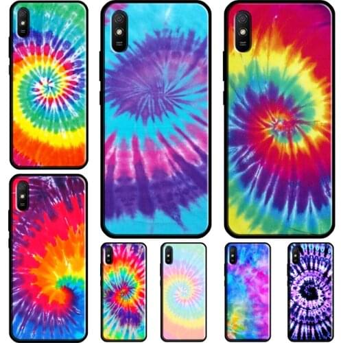Colorful Tie Dye Rainbow Hippie Art Case For Xiaomi Redmi Note 9 8 Pro Note 9S 7 K40 Pro Redmi 9C 9A 9 8 Soft Silicone Coque
