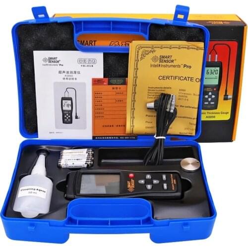 Hot Sale Smart Sensor AS850 Digital Ultrasonic Thickness Gauge Tester 1.2-225mm Steel Aluminium Plate Thickness Tester