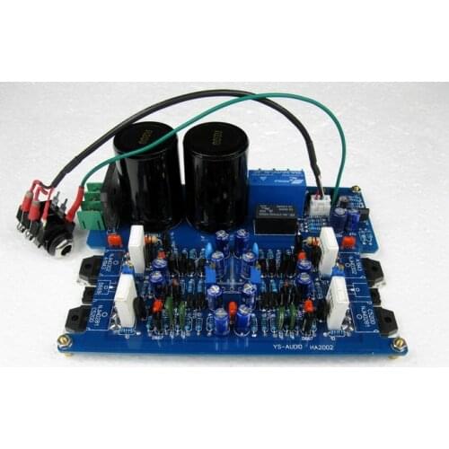 HIFI fever 80W*2 8R HA2002 discrete difference class AB AMP amplifier board ON tube NJW0302 / 0281 and UPC1237 protection