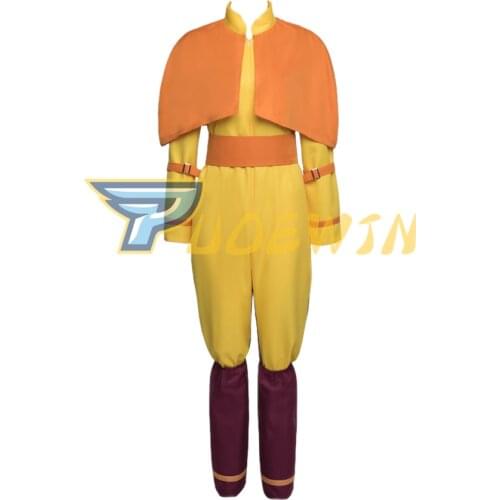Anime Avatar The Last Airbender Bumi Avatar Aang Cosplay Costume US Size