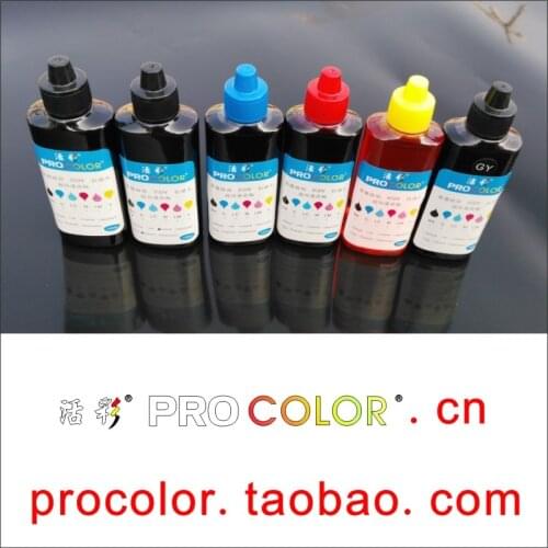 6 COLOR PGI525 525 Pigment ink 526 CLI-526 GY Dye ink refill kit for Canon PIXMA MG6150 MG6250 MG 6150 6250 CISS inkjet printer