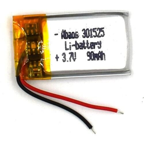 Abaos 3.7V 90 mAh 301525 Lithium Polymer Battery Lipo Cell For DIY MP3 MP4 Music Player GPS Sat Nav Car DVC Camera