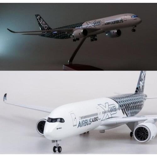 47CM 1/142 Scale XWB Airline Airplane Model Toy Airbus A350 aircraft W Light & Wheel Diecast Plastic Resin Plane For Collection