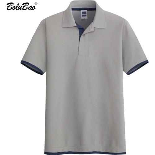 BOLUBAO Summer Men Casual Polo Shirts Tops Trendy Brand Mens Solid Color Polo Shirt Comfortable Slim Lapel Polo Shirt Male