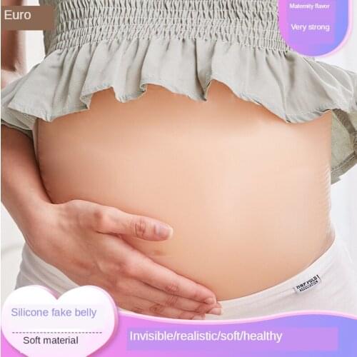 New Generation Silicone Fake Belly Fake Belly Simulation Fake Pregnant Actress Performance Props Velcro Belt Fake Baby Belly