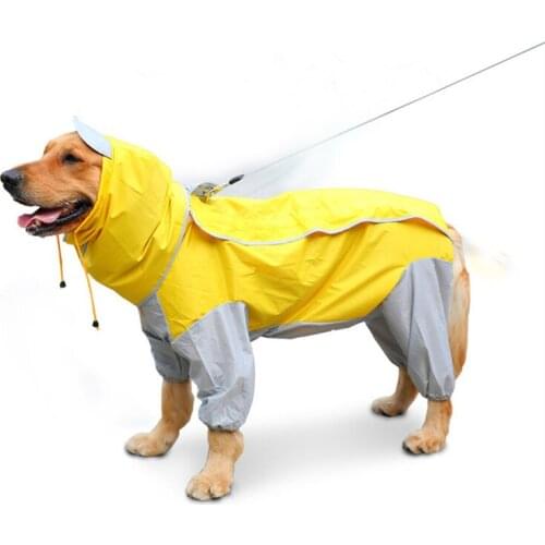 Large Dog Clothes Raincoat Waterproof Dog Clothes Point Poncho Pet Clothes Big Dog Hooded Coat Poncho Pet Raincoat Dropshipping