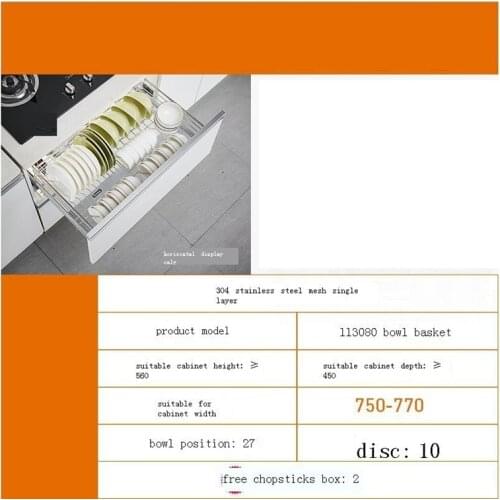 For Organizador Cocina Almacenaje Armario Platos Stainless Steel Rack Organizer Kitchen Cabinet Cestas Para Organizar Basket