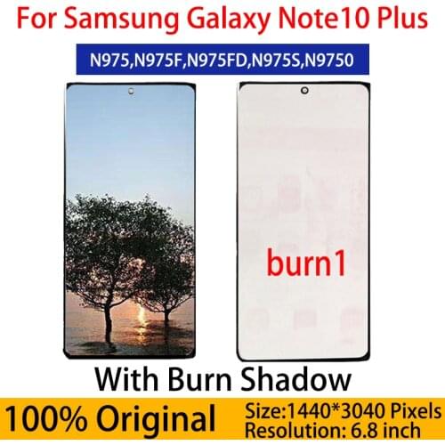 Original Used With black dot AMOLED Screen For Samsung Galaxy LCD note 10 Plus Display N975 Touch Screen Digitizer N975F