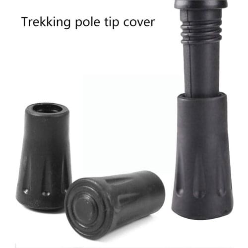 Trekking pole walk stick cane climb replacement alpenstock rubber protector cap camp hike outdoor tip Z8Z6