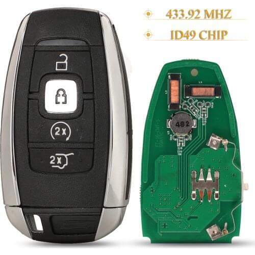 Kutery 4 Buttons Remote Control Car Key 434mhz 868MHz id49 Chip For Lincoln MKC MKZ MKX 2016-2019