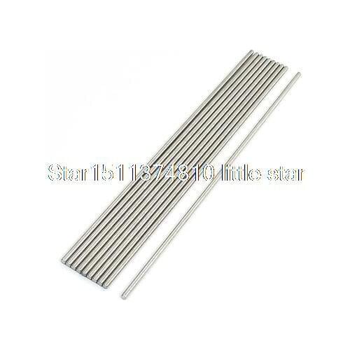 RC Helicopter 200mm x 3mm Stainless Steel Ground Shaft Round Rod 10Pcs