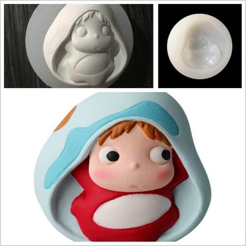 Cute Cartoon Ponyo Pendant Epoxy Resin Silicone Mold Jewelry Making Craft Tools