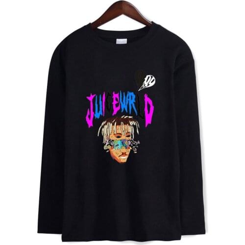 Juice Wrld T Shirt Rapper Character Printing Summer Tops Men Women Long Sleeve Top Singer Harajuku T-shirts Fashion Tee Clothes