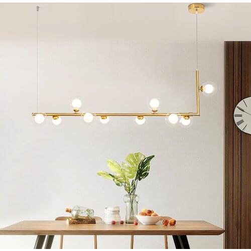 Nordic Modern LED Pendant Lights Luxury Black/Golden Color Magic Bean Hanging Lamp For Dinning Room Bar Counter Bedroom Decor