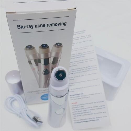 Charged Blue Light Therapy Acne Galvanic Waves Pen Beauty Facial Skin Tightening Pores Shrinking Anti-wrinkle Beauty Tool