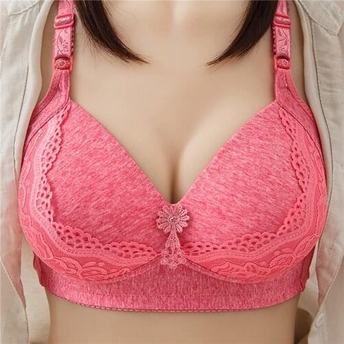 Women Intimates Bra Large Size Bralette Thin Wire Free Seamless Sexy Lace Bra Comfort Underwear Push Up Lingerie Ladies