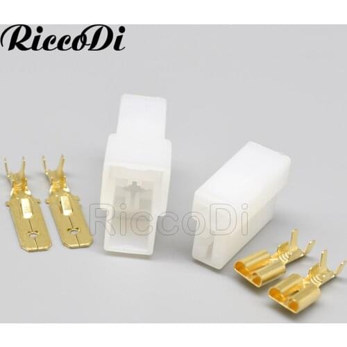 1-20kits 2 Pin Automotive Connector Wiring Harness Connector Plug with Terminal 180908-5 180907-5