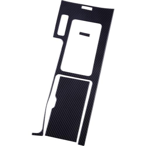 1 Set Carbon Fiber Black Gear Shift Panel Trim Central Console Panel Cover Sticker LHD Fit for Ford Mustang 2014 2013 2012-2010