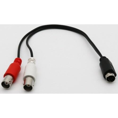 1pc 4Pin S-Video Male Plug to Dual BNC Female Jack Y Splitter Connector Adapter Video Cable 25cm/1.5m