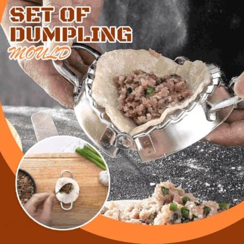2Pcs/Set Dumpling Maker Stainless Steel Dough Cutter Pie Maker Pastry Tools Dumpling Mould Kitchen Aid Home Baking Accessories