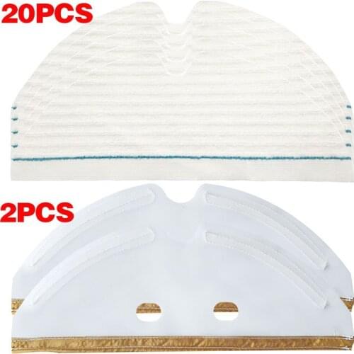 22pcs/set Moping Pads Disposable Mop Cloths Rags Mounting Plate for Roborock S6 S5 Max E35 E2 Vacuum Cleaner Accessories