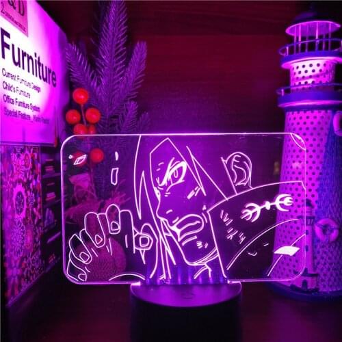 Nartuo Senju Hashirama 3D ANIME LAMP Led Nightlights 7 Color Changing Naruto Shippuden 3D Visual lampara Lighting Lamp