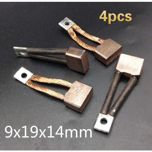 4pcs 9x19x14mm 212 high copper carbon brush for car starter motor