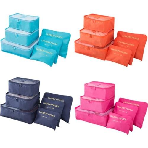 6Pcs Waterproof Large Capacity Home Travel Cloth Storage Bag Pouch Organizer Multifunction Portable Storage Luggage Suitcase