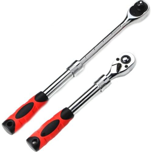 72 Teeth Extended Telescopic 1/4" 3/8" 1/2" Inch Ratchet Wrench Extended Telescopic Ratchet Socket Wrench Tool
