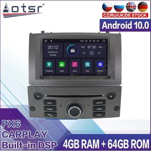 Android Radio Tape Recorder Video Car Multimedia Player Stereo For Peugeot 407 2004 2005 - 2009 Head Unit Carplay GPS Navigation