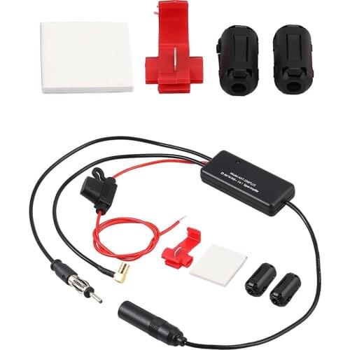 Universal 3 in 1 Car Antenna Amplifier for AM FM DAB Radio Signal Car Antenna Splitter Radio Signal AMP Amplifier Booster Part