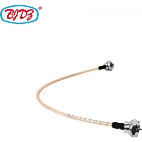 Free Shipping 5 PCS 18.5cm 75ohm F Male/Plug Connector to F Male/Plug Connector RG179 Pigtail Jumper Cable Assembly