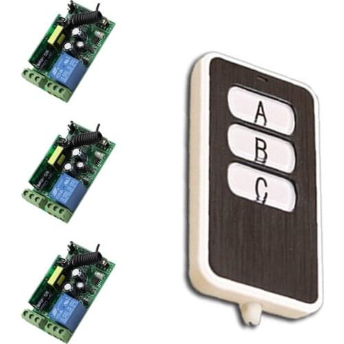 AC 85V 180V 220V 240V 250V 10A Wireless Remote Control Switch Relay Output Radio Receivers and Transmitter Garage Door / Window