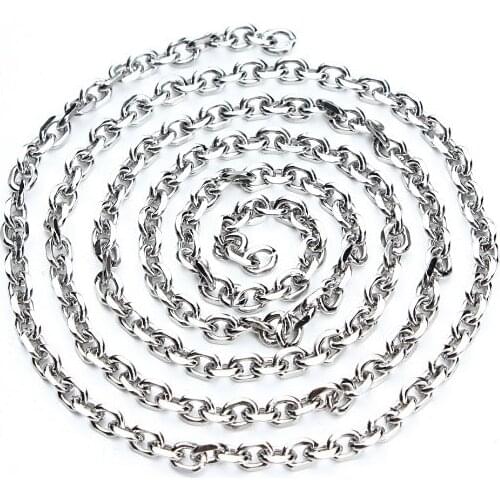 5meter Stainless Steel O Link Chains Bulk for DIYJewelry Chain Making Crafts gfh45