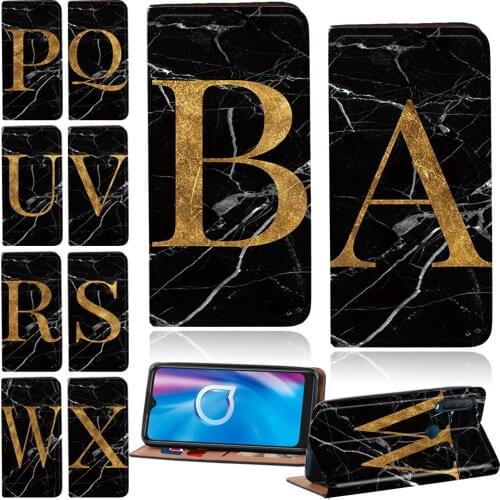 Phone Case for Alcatel 1C/Alcatel 1S 2020/Alcatel 1V 2020/Alcatel 3L 2020 Letter Pattern PU Leather Stand Wallet Card Slot Cover