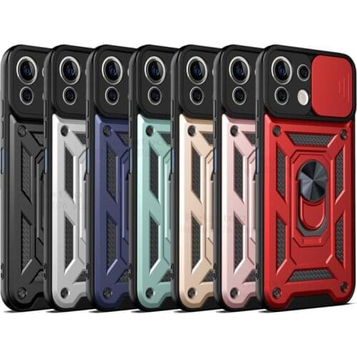 Lens Protection ShockProof Phone Case For Xiaomi mi 11 lite 4G 11i POCO X3 PRO M3 x 3PRO 5G F3 Metal Magnetic Ring Bracket Coque