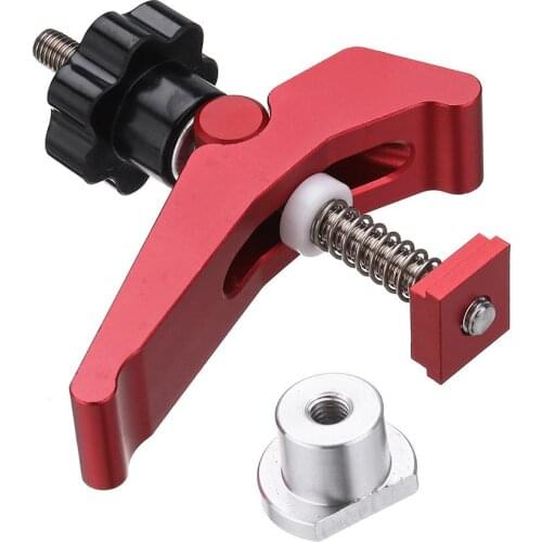 Drillpro Aluminum Alloy Quick Acting Hold Down Clamp T-Slot T-Track Clamp Set Woodworking Tool