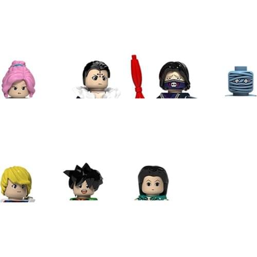 8PCS/Sets Anime Series Figure Kuroro Fei Hisoka Kurapika Machi Sets Building Blocks Bricks Collection Toys For Children Gifts